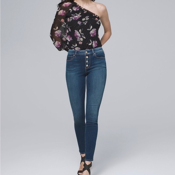 WHBM high rise skinny jeans. - Picture 3 of 11